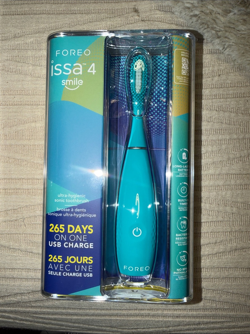 🔥 FOREO Issa 4 Smile Sonic Toothbrush - Teal and White Accent